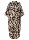 mao collar midi dress