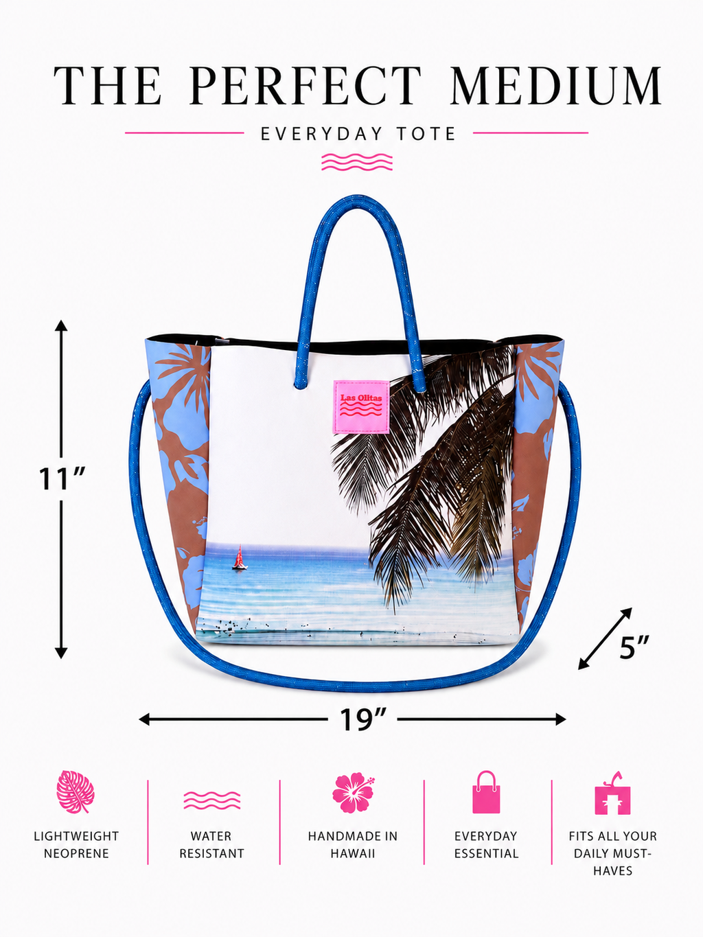 The Perfect Medium Bag in Waikiki Palm